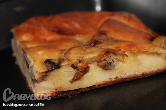 Заливной пирог с картошкой и грибами пирог с картошкой и