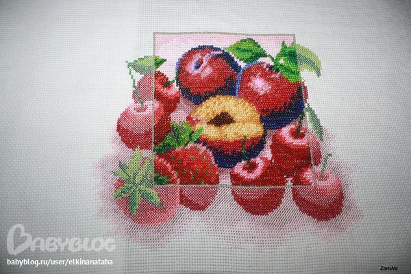 Вышивка бисером схема клубники Вышивка бисером схема клубники