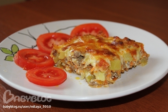 Запеканка с фаршем и овощами новые фото Запеканка с фаршем и овощами новые фото