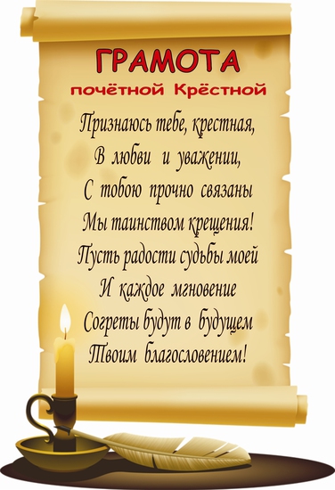 Поздравления от крестной мамы свадьба