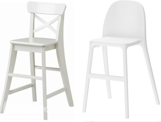 LANGUR детский/высокий стул, белый — 092.525.93