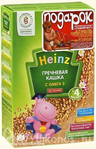 Гречневая каша heinz с омега 3 состав