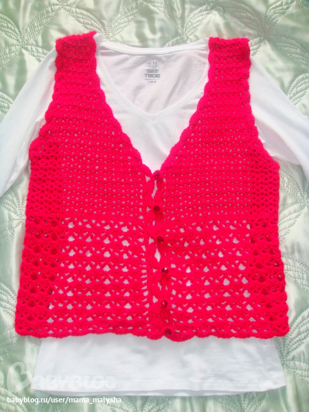 платье для дочи, безрукавка для мамы