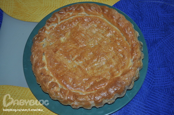 Пирог постный с грибами и картофелем