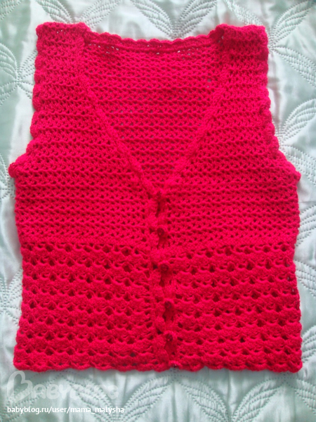 платье для дочи, безрукавка для мамы