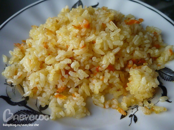Рис с подсолнечным маслом. Рис с маслом растительным. Плов без моркови. Жареный рис без моркови.