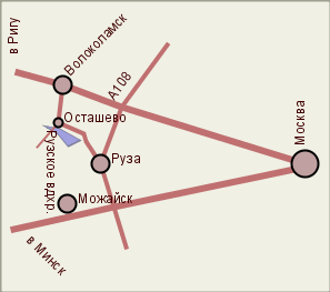 Волоколамский район осташево карта